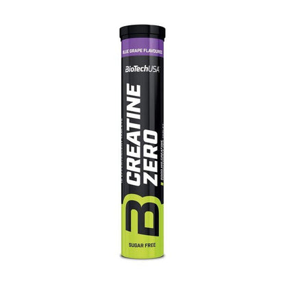 BioTechUSA Creatine Zero Effervescent, Blue Grape - 18 tablets