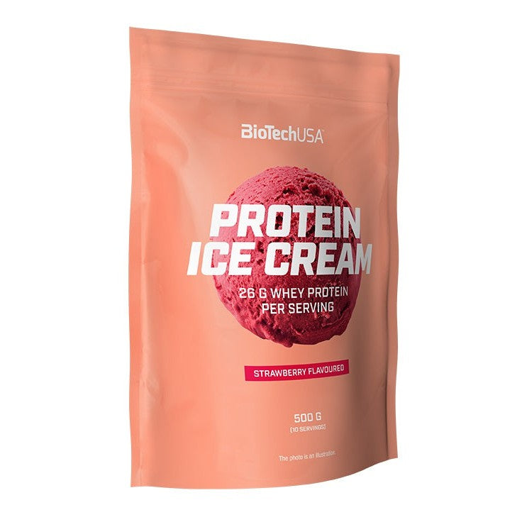 BioTechUSA Protein Ice Cream, Strawberry - 500g