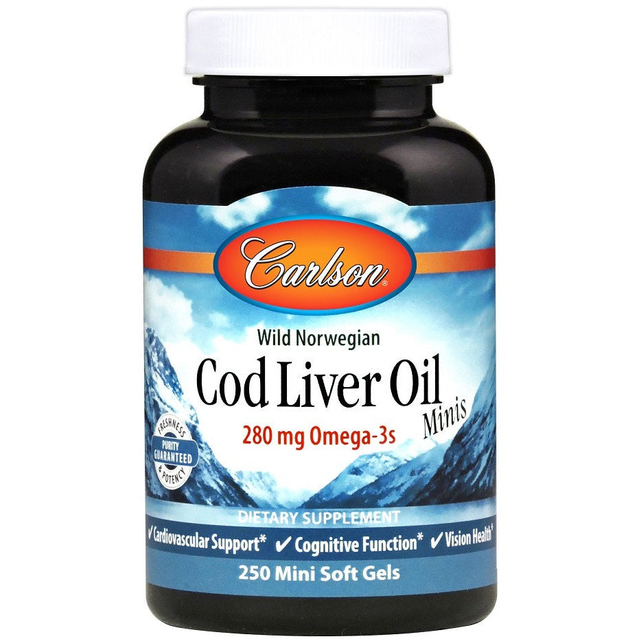 Carlson Labs Cod Liver Oil Minis, 280mg - 250 mini softgels