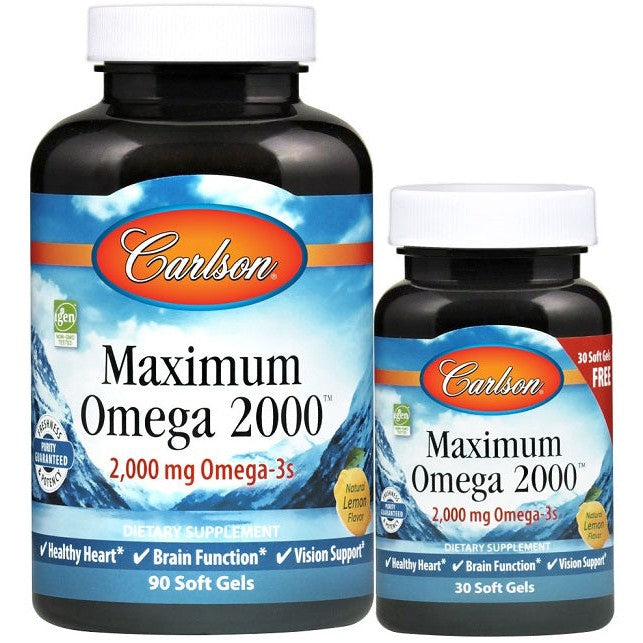 Carlson Labs Maximum Omega 2000 - 90 + 30 softgels