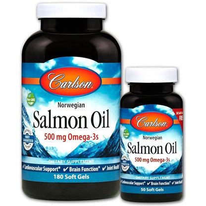 Carlson Labs Norwegian Salmon Oil - 180 + 50 softgels