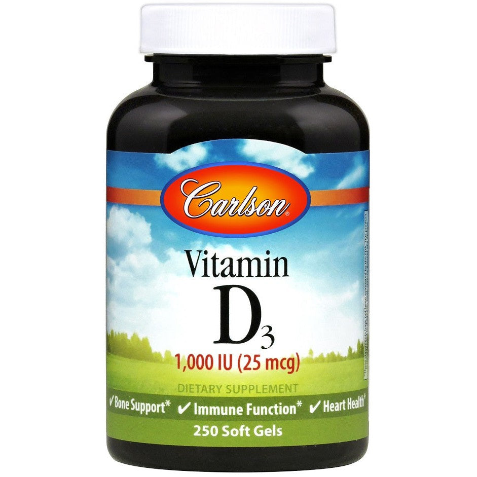 Carlson Labs Vitamin D3, 1000 IU - 250 softgels