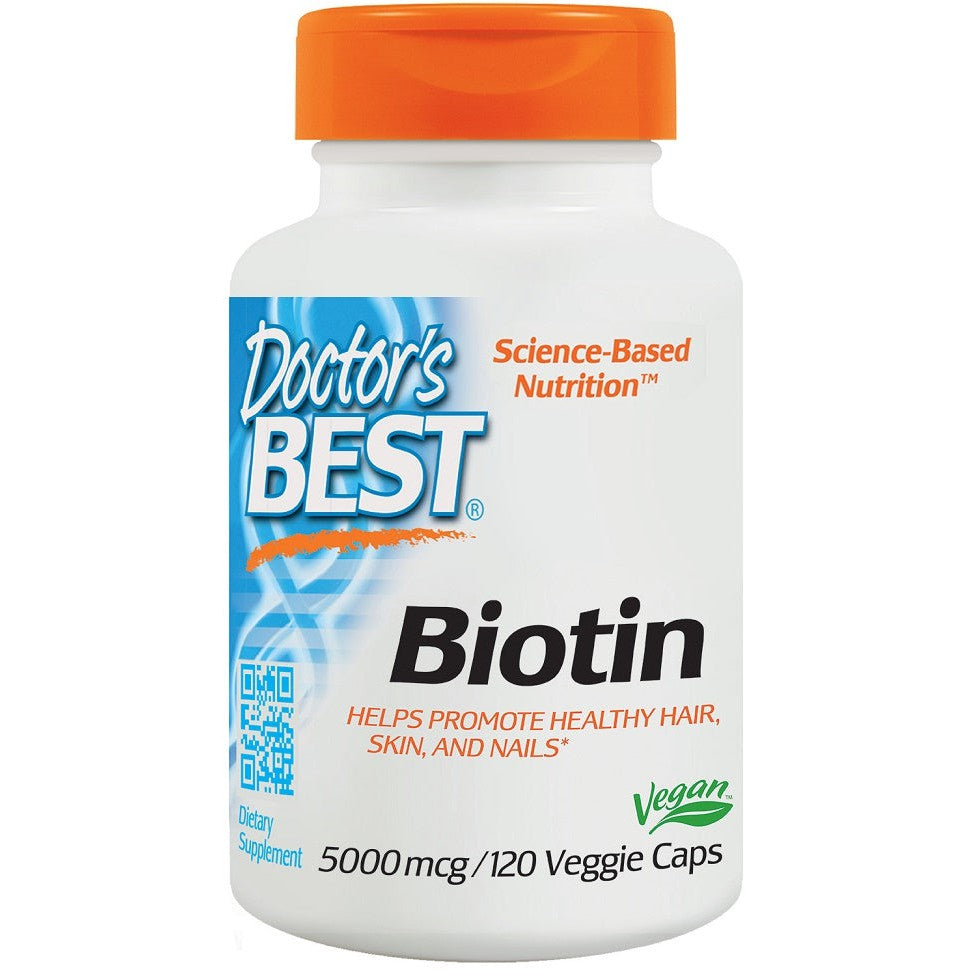 Doctor's Best Biotin, 5000mcg - 120 vcaps