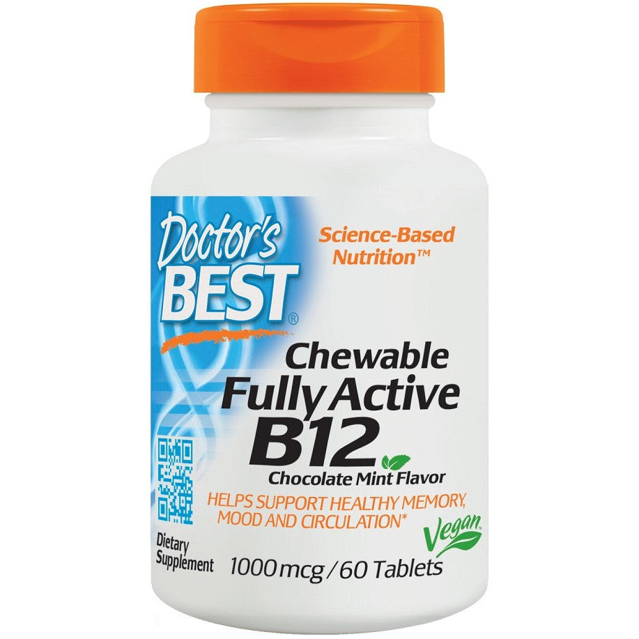 Doctor's Best Chewable Fully Active B12, 1000mcg - 60 tablets