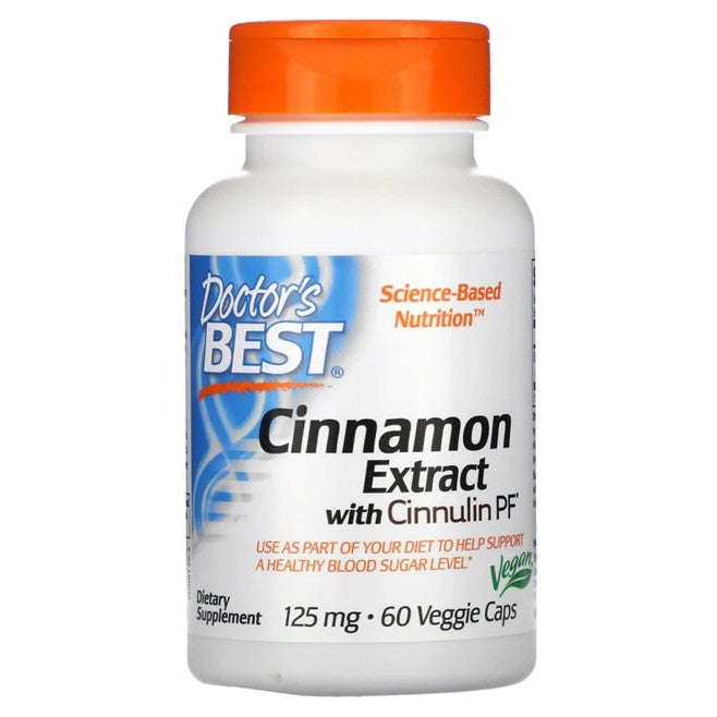 Doctor's Best Cinnamon Extract with CinnulinPF, 125mg - 60 vcaps