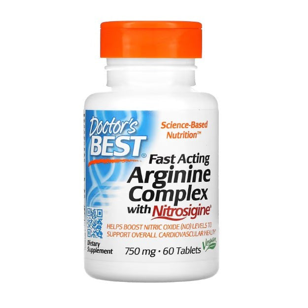 Doctor's Best Fast Acting Arginine Complex with Nitrosigine, 750mg - 60 tablets
