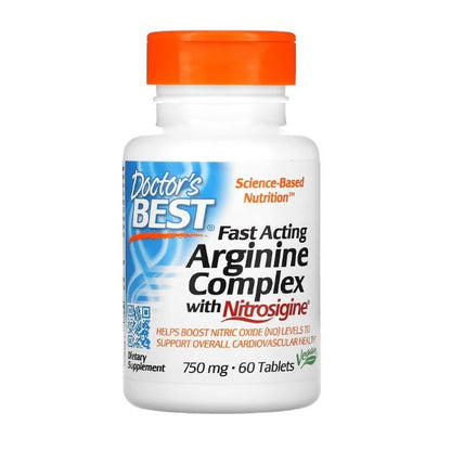 Doctor's Best Fast Acting Arginine Complex with Nitrosigine, 750mg - 60 tablets