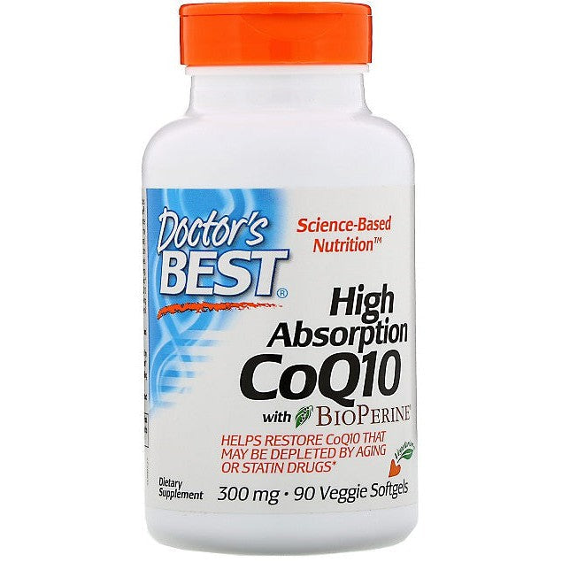 Doctor's Best High Absorption CoQ10 with BioPerine, 300mg - 90 veggie softgels