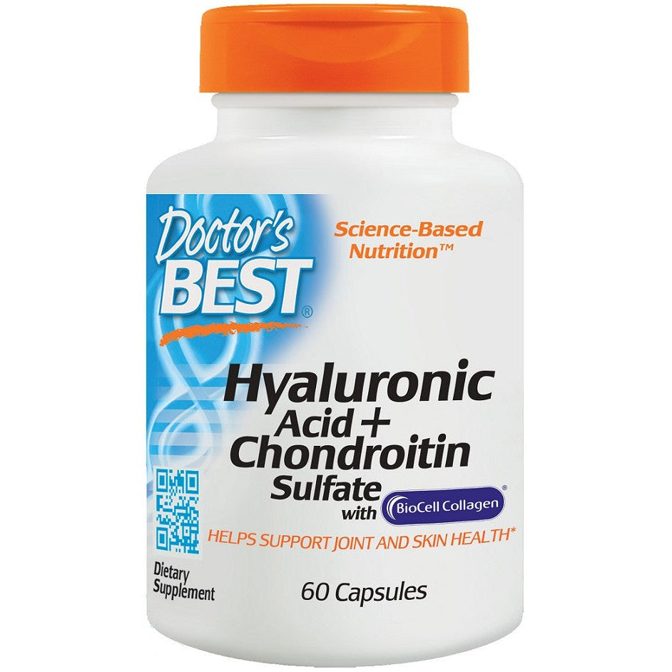Doctor's Best Hyaluronic Acid + Chondroitin Sulfate with BioCell Collagen - 60 caps