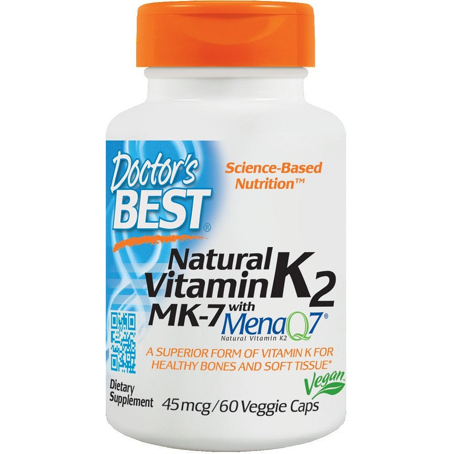 Doctor's Best Natural Vitamin K2 MK7 with MenaQ7, 45mcg - 60 vcaps