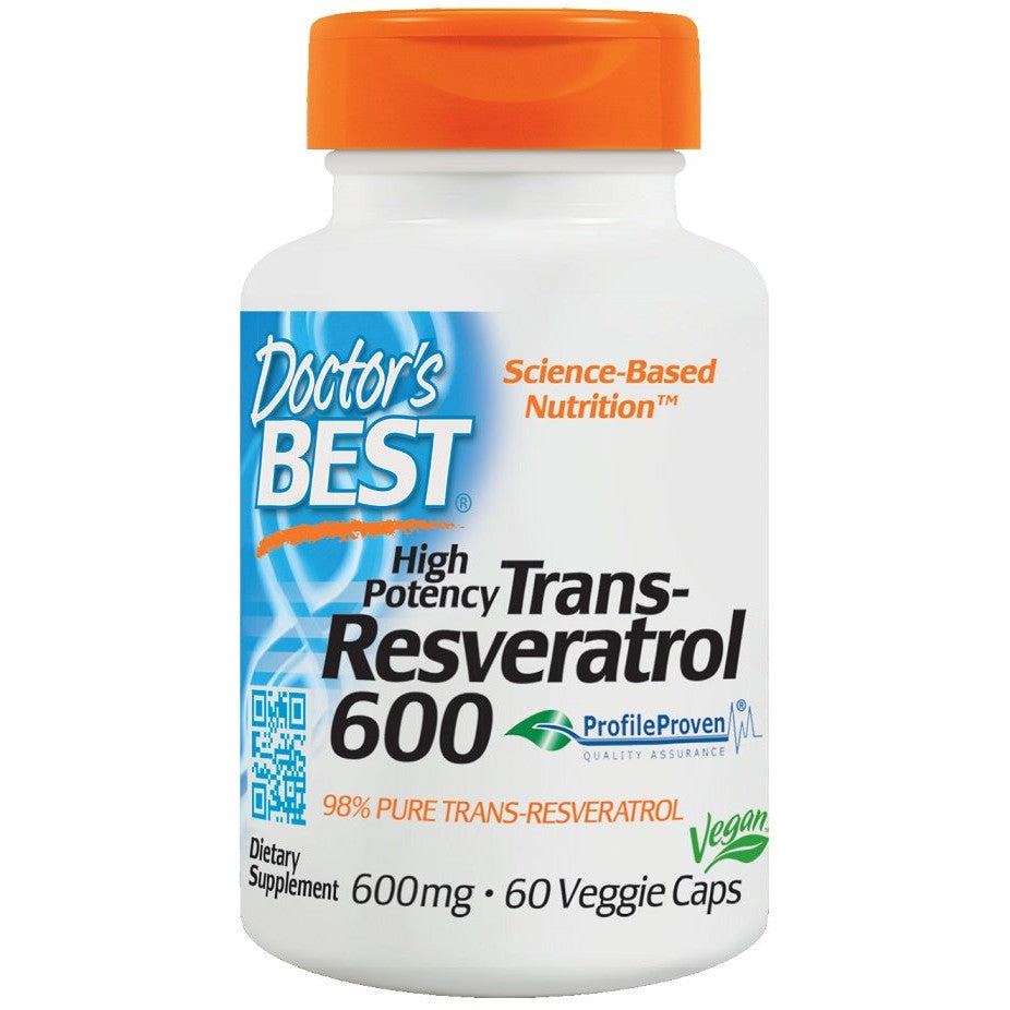 Doctor's Best Trans-Resveratrol 600, 600mg - 60 vcaps
