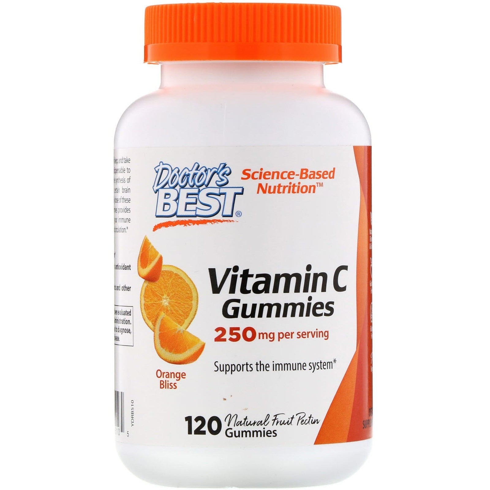 Doctor's Best Vitamin C 250 mg, Orange Bliss - 120 gummies