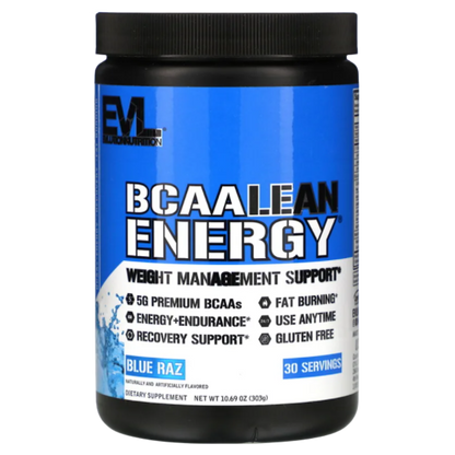 EVLution Nutrition BCAA Lean Energy, Blue Raz - 303g