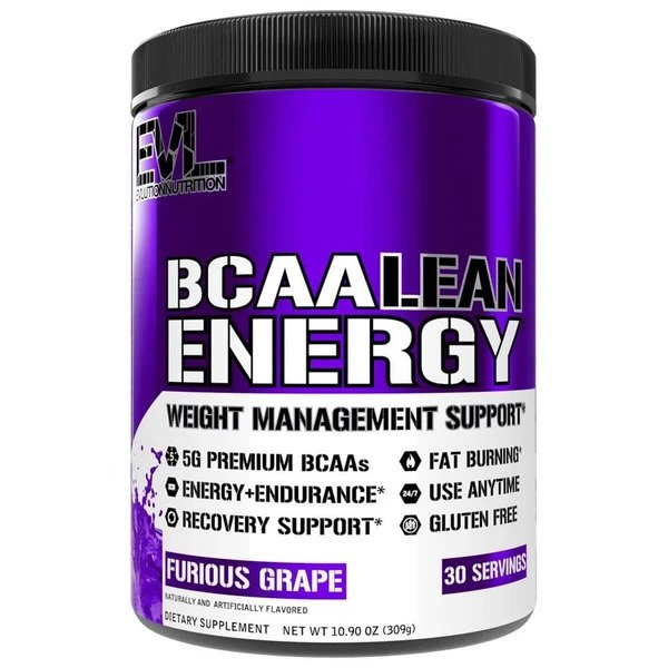 EVLution Nutrition BCAA Lean Energy, Furious Grape - 309g