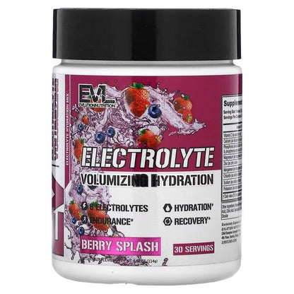 EVLution Nutrition Electrolyte, Berry Splash - 114g
