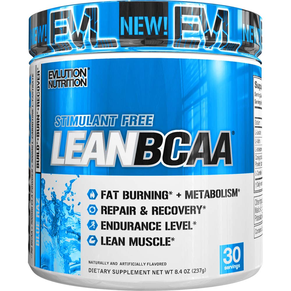 EVLution Nutrition Lean BCAA - Stimulant Free, Blue Raz - 237g