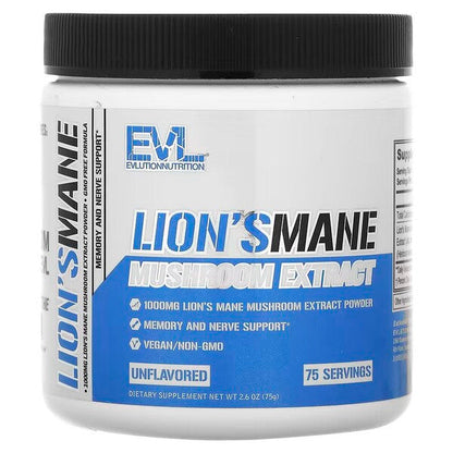 EVLution Nutrition Lion's Mane, Powder - 75g