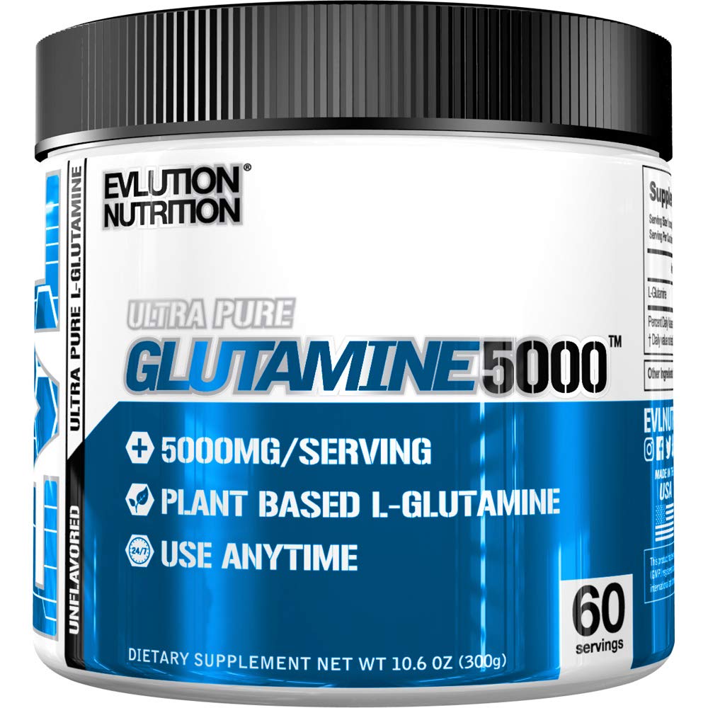 EVLution Nutrition Ultra Pure Glutamine 5000, Unflavoured - 300g