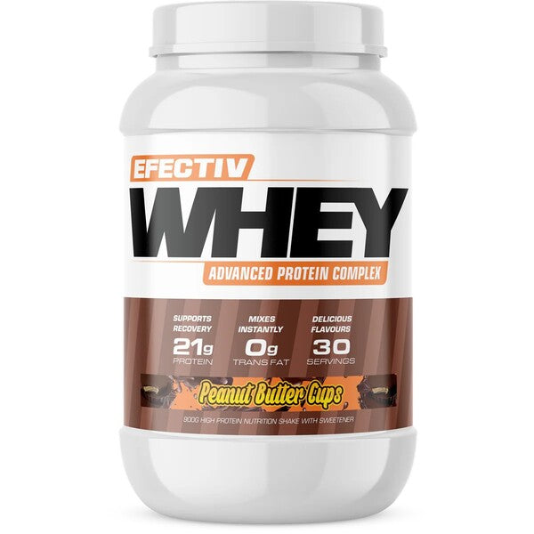 Efectiv Nutrition Whey Protein, Peanut Butter Cups - 900g