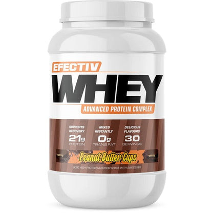 Efectiv Nutrition Whey Protein, Peanut Butter Cups - 900g