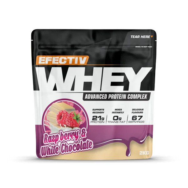 Efectiv Nutrition Whey Protein, Raspberry & White Chocolate - 2000g