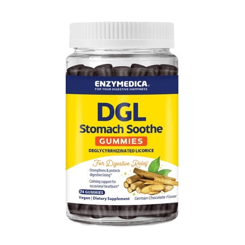 Enzymedica DGL Stomach Soothe Gummies, German Chocolate - 74 gummies