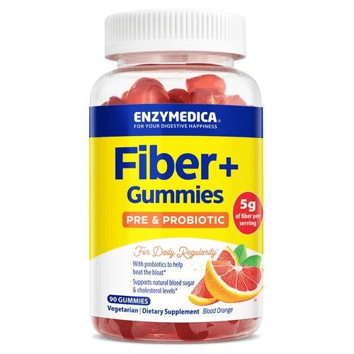 Enzymedica Fiber+ Gummies, Blood Orange - 90 gummies