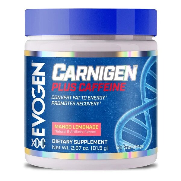 Evogen Carnigen Plus Caffeine, Mango Lemonade - 81g