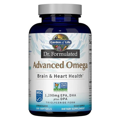 Garden of Life Dr. Formulated Advanced Omega, Citrus - 180 softgels