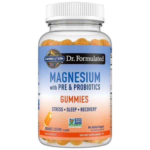 Garden of Life Dr. Formulated Magnesium with Pre & Probiotics Gummies, Orange Creme - 60 gummies
