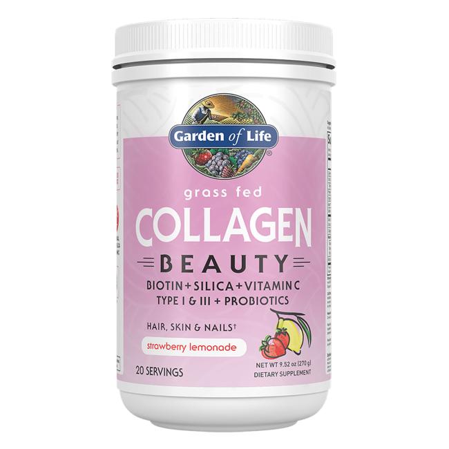 Garden of Life Grass Fed Collagen Beauty, Strawberry Lemonade - 270g