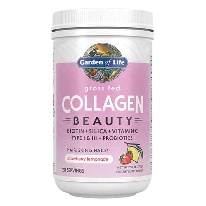 Garden of Life Grass Fed Collagen Beauty, Strawberry Lemonade - 270g