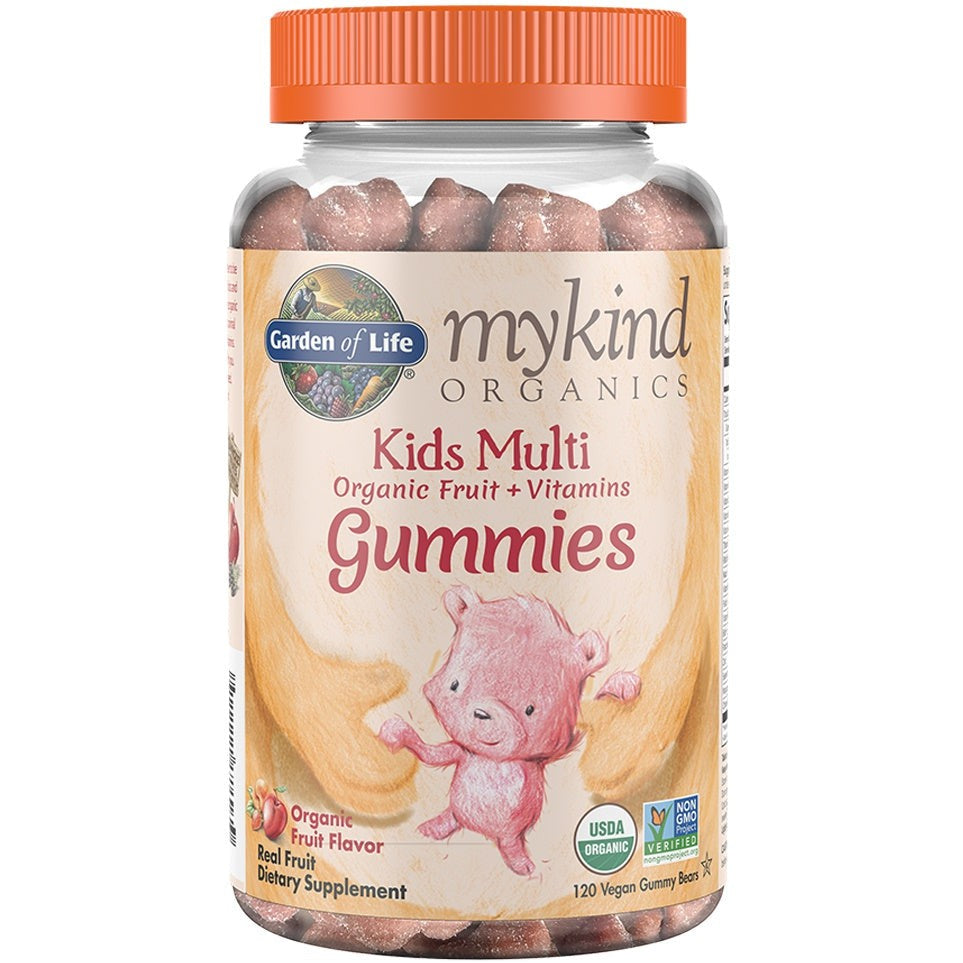 Garden of Life Mykind Kids Multi Gummies, Fruit Flavor - 120 vegan gummy bears