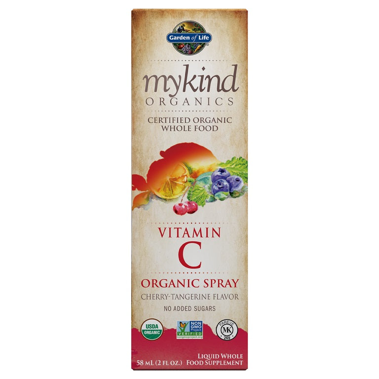 Garden of Life Mykind Vitamin C Spray, Cherry-Tangerine - 58 ml.