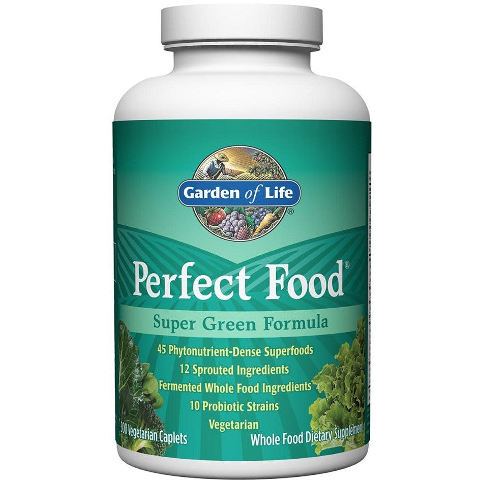 Garden of Life Perfect Food Super Green Formula, Caplets - 300 vegetarian caplets