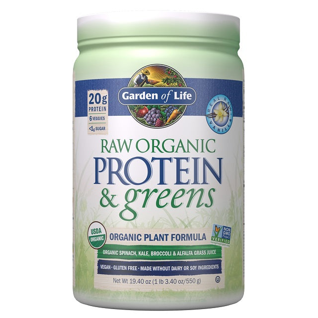 Garden of Life Raw Protein & Greens, Vanilla - 550g