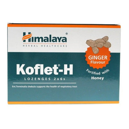 Himalaya Koflet-H, Ginger - 12 lozenges