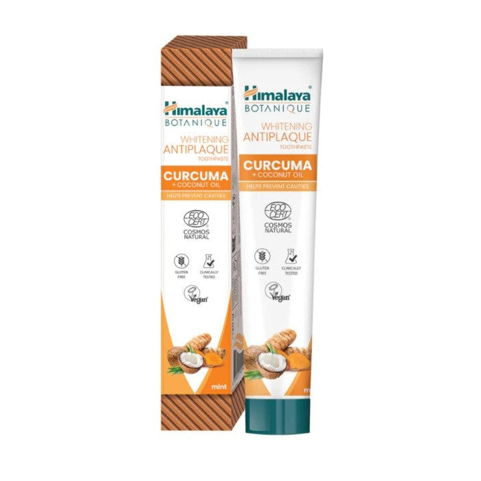 Himalaya Whitening Antiplaque Toothpaste Curcuma + Coconut Oil, Mint - 75ml.