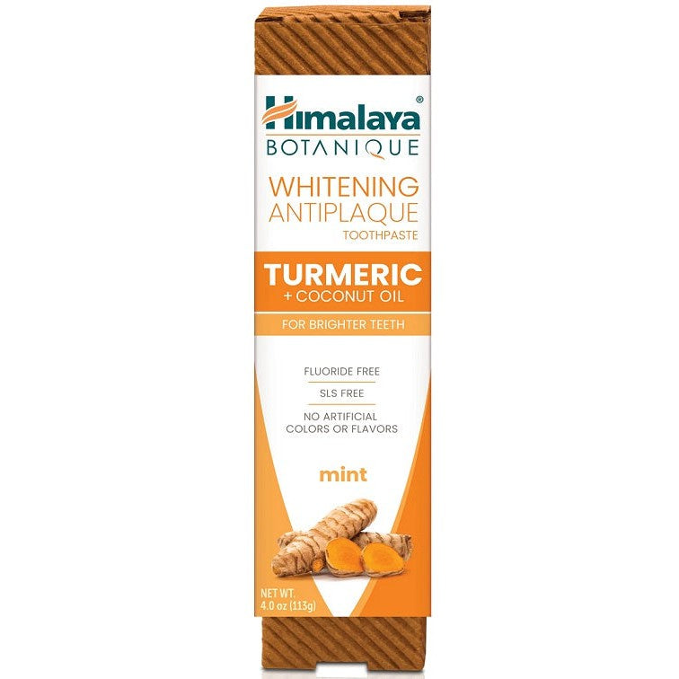 Himalaya Whitening Antiplaque Toothpaste Turmeric + Coconut Oil, Mint - 113g