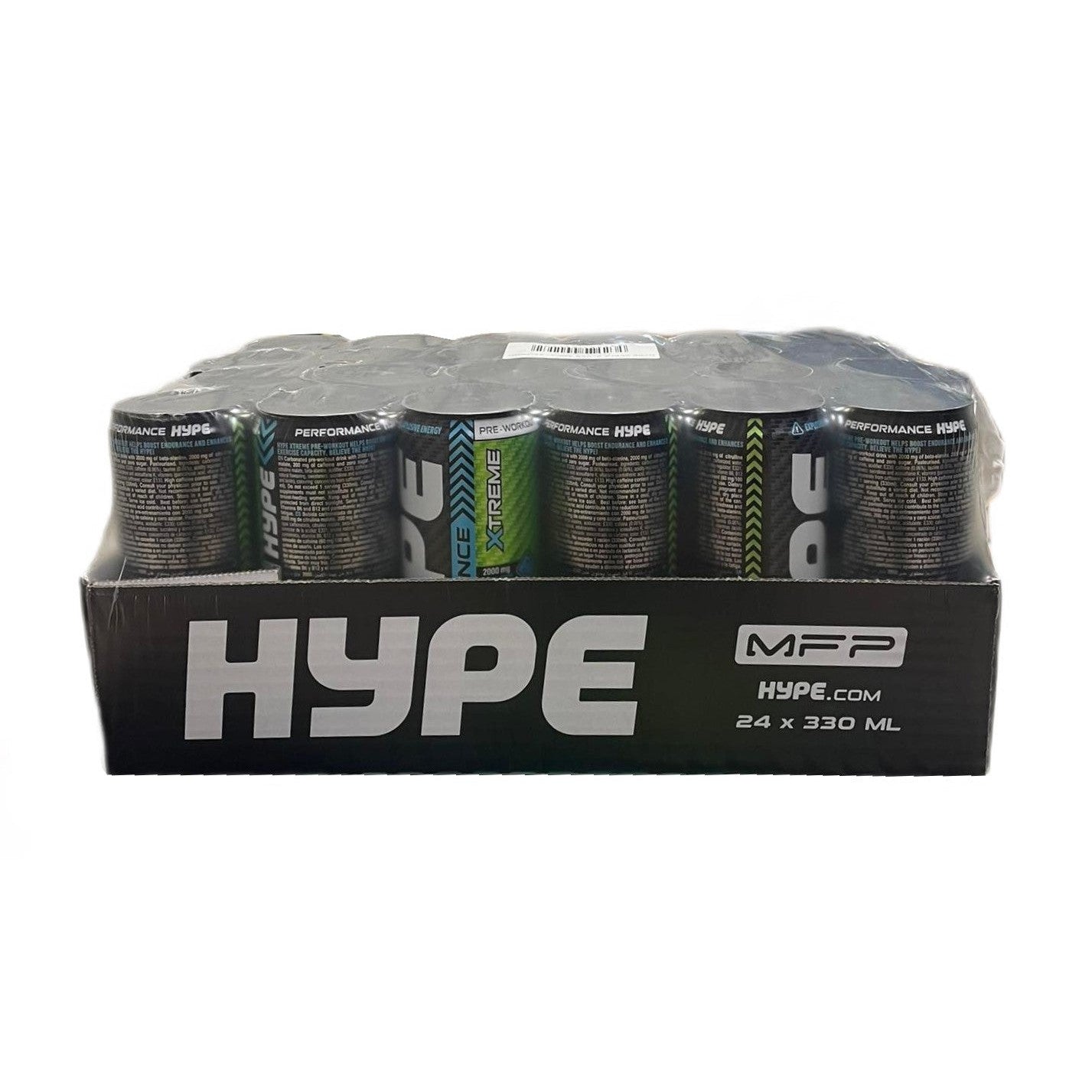 Hype Hype Xtreme Pre-Workout, Apple Blueberry - 24 x 330 ml.