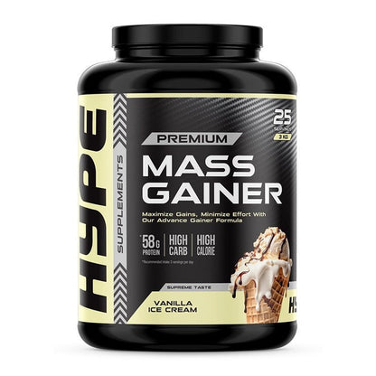 Hype Mass Gainer, Vanilla Ice Cream - 3000g