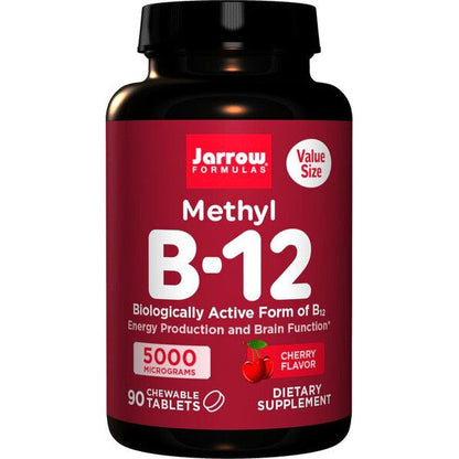 Jarrow Formulas Methyl B-12, 5000mcg (Cherry) - 90 chewable tabs