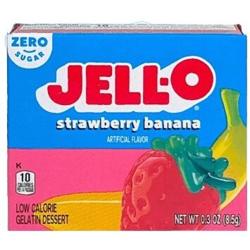 Jell-O Gelatin Dessert Sugar Free, Strawberry-Banana - 8.5g