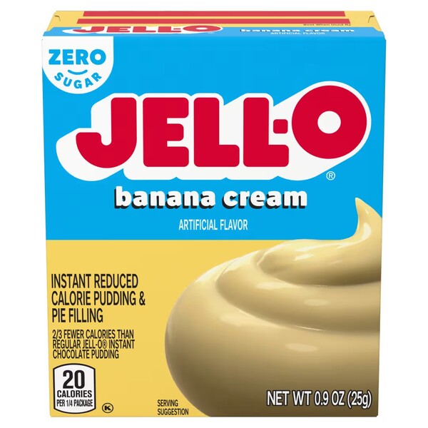 Jell-O Instant Pudding & Pie Filling Sugar Free, Banana Cream - 25g