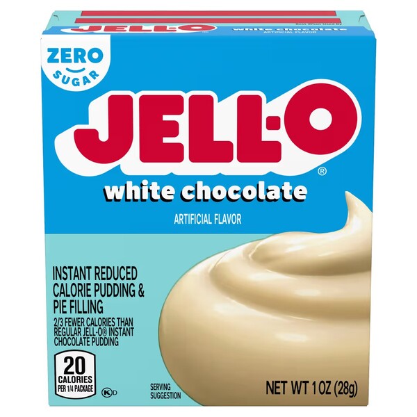 Jell-O Instant Pudding & Pie Filling Sugar Free, White Chocolate - 28g