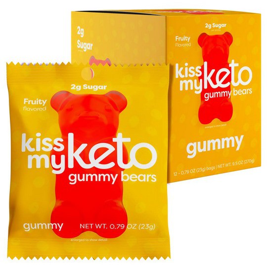 Kiss My Keto Gummy Bears Keto Gummies, Fruity - 12 x 23g