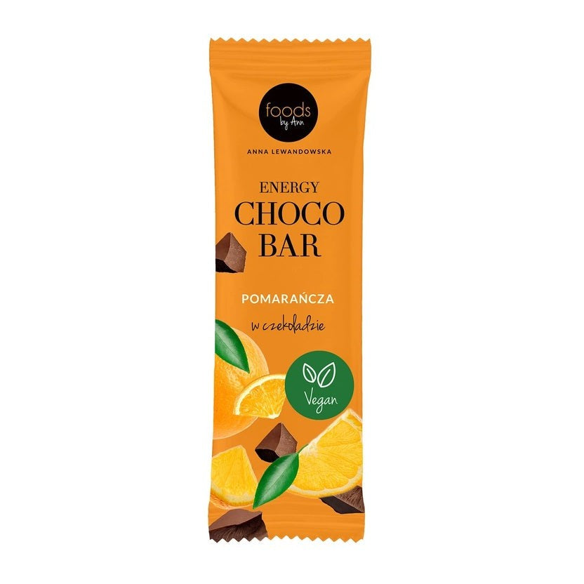 Levann Energy Choco Bar, Orange with Chocolate Coating - 15 x 35g