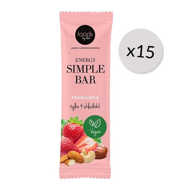 Levann Energy Simple Bar, Strawberry - 15 x 35g
