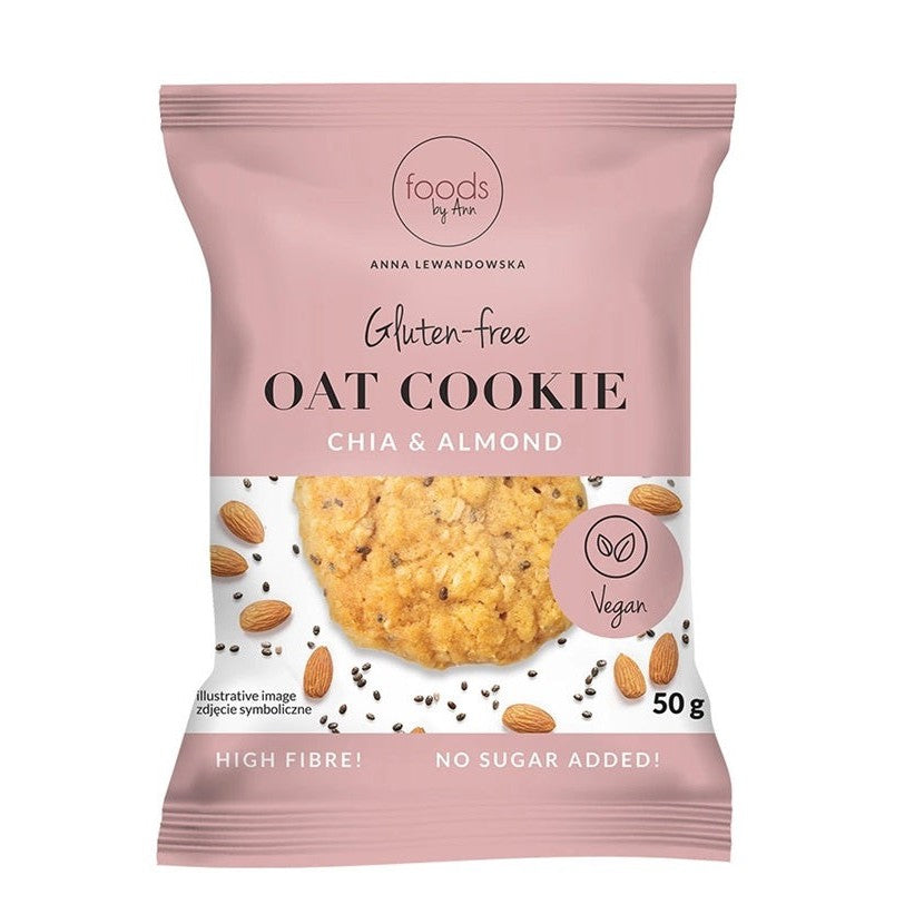 Levann Gluten Free Oat Cookie, Chia & Almonds - 26 x 50g