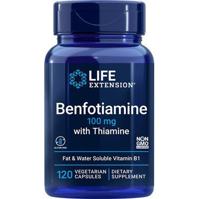 Life Extension Benfotiamine with Thiamine, 100mg - 120 vcaps